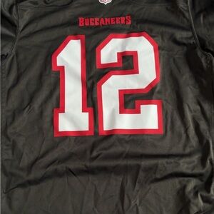 NFL Gray Jersey with Red Trim - On Field Nike Tom Brady TB12 Buccaneers Jersey